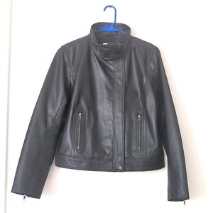 Soft leather jacket in black